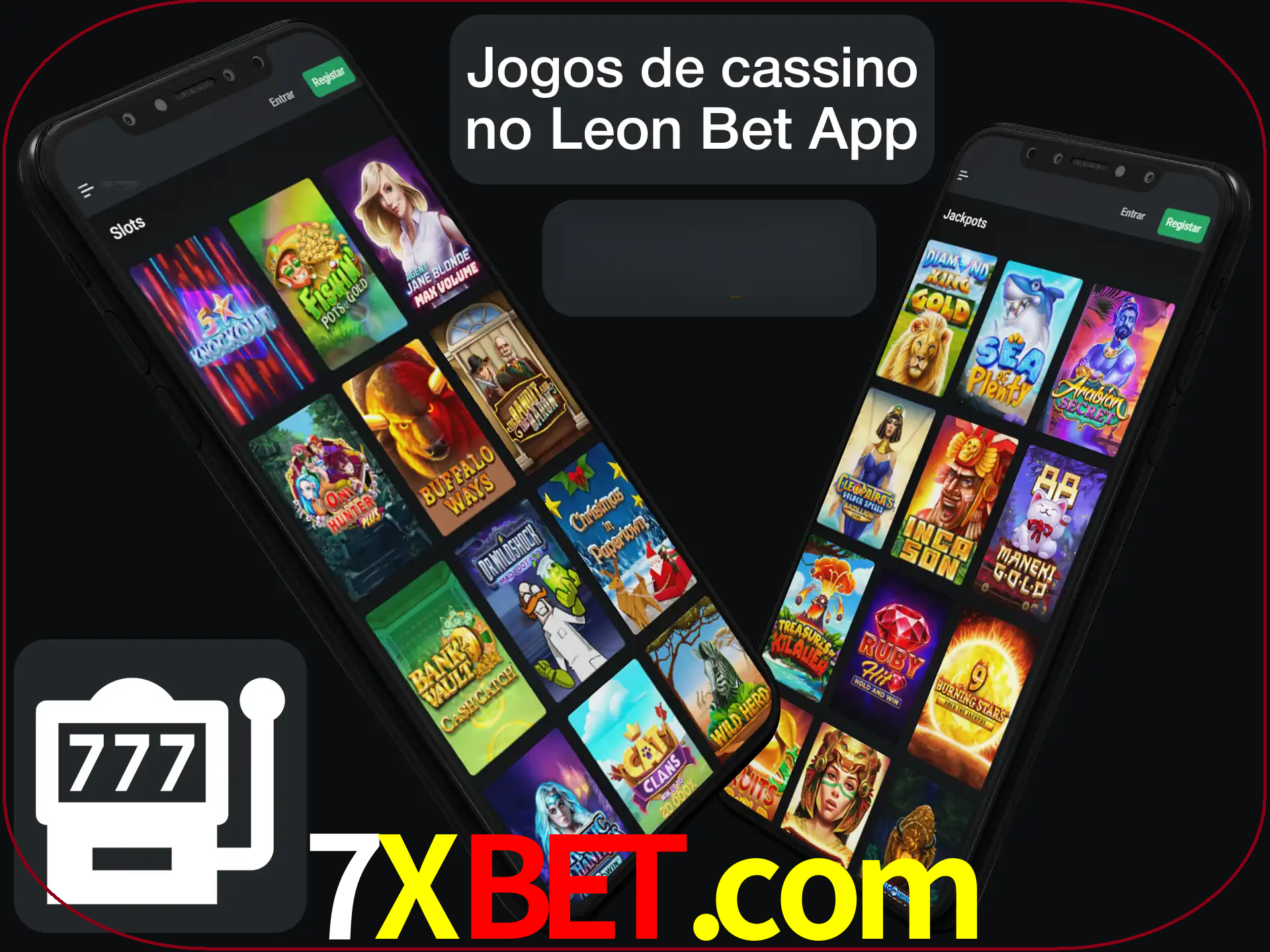Escolha quais jogos de cassino jogar no app.
