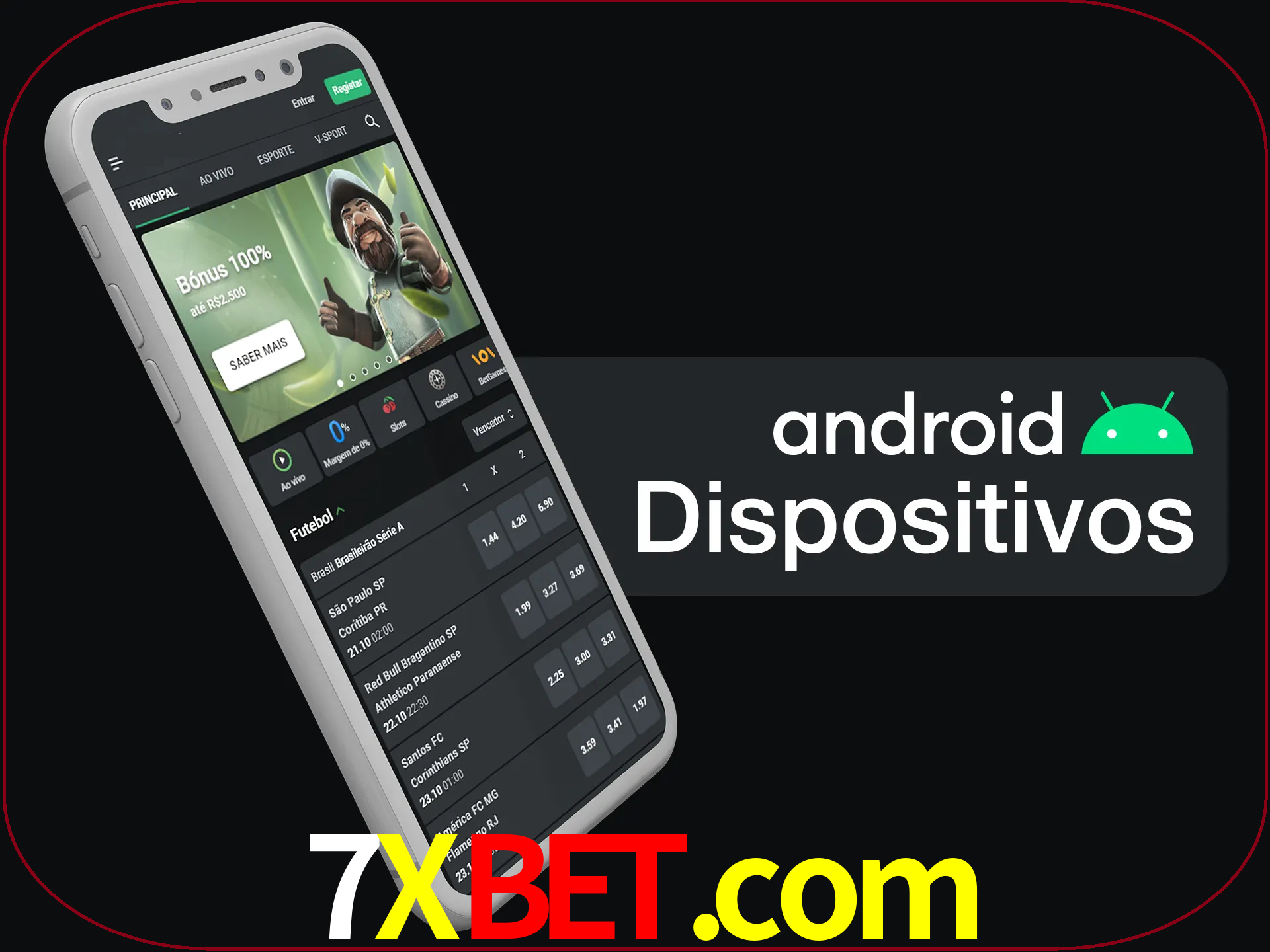 O aplicativo suporta a maioria de todos os dispositivos Android.