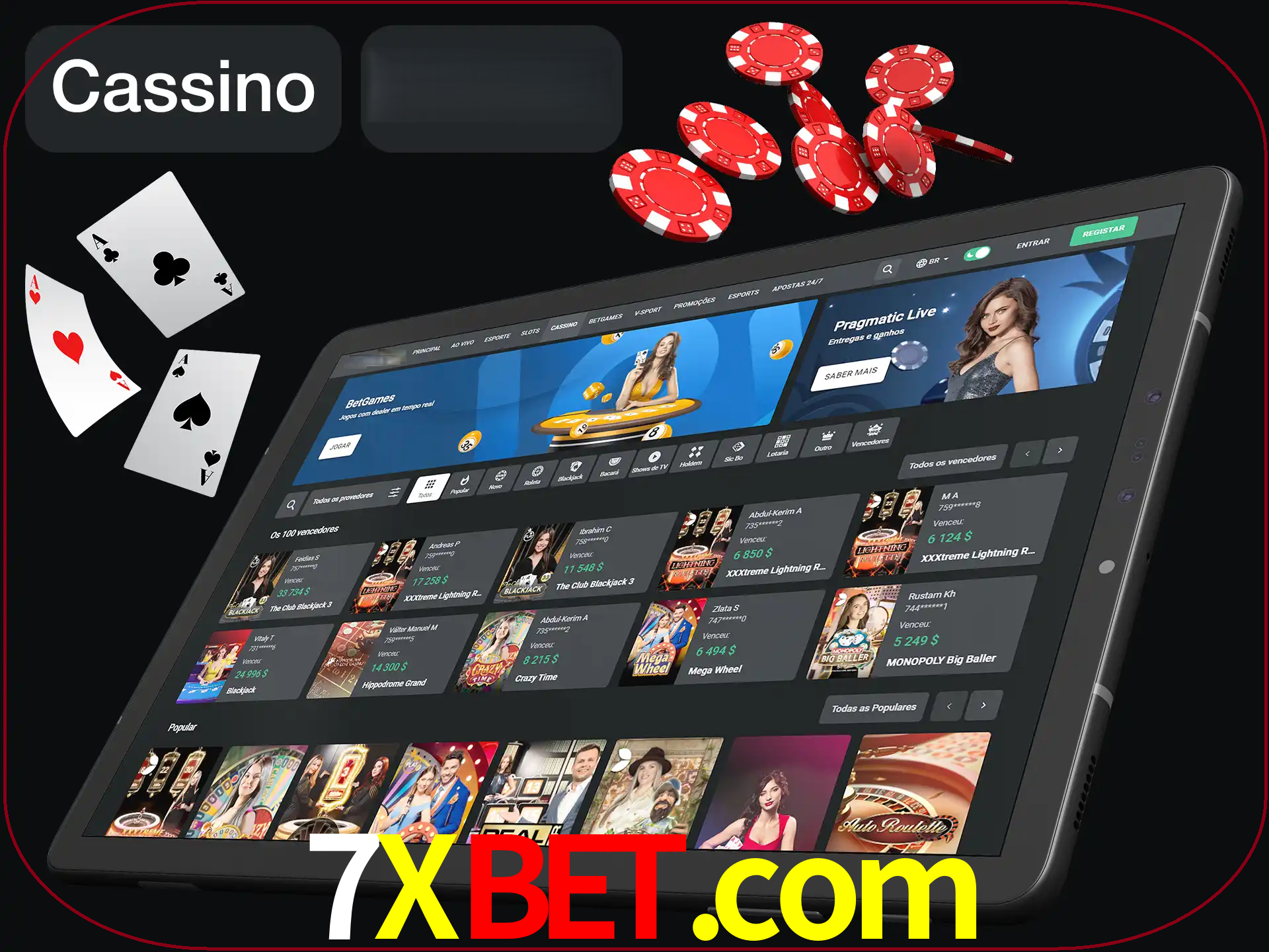 Jogue vários jogos de cassino em nosso cassino.